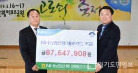 NH농협은행 양평군지부, 제휴카드 기금 양평군청 전달