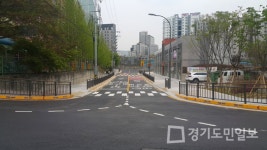 안양시,  안일초 후문 앞 도로확장 준공