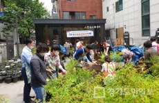 하남시 신장1동 남천 나무심기