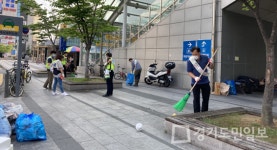 의정부2동, 의정부역 서부광장 청소 방역