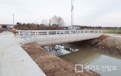 김포시, 사우1교 재가설공사 오늘 마쳐