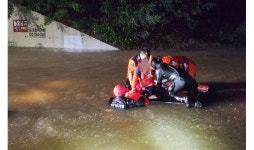 소방청, 태풍 ‘힌남노’ 북상 경북 포항시 칠성천 범람…대피 유도 및 안내 실시