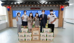 원주보훈요양원,  영서고등학교 학생들에게 후원품 전달받아