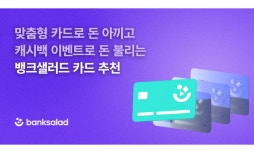 뱅크샐러드 카드 비교·추천 서비스로 최대 70만원 아껴요