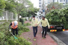 안동우 시장, 가로수 작업 현장 근무자 격려 나서
