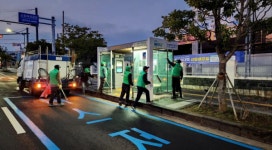 새마을지도자 이도2동협의회, 봄맞이 버스승차대 환경정비 실시