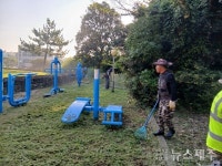 송산동, 서귀진성 운동기구 주변 예초 등 환경정비