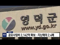 영덕군, 공모사업비 2,142억 확보.. 지난해의 2.4배