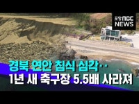 경북 연안 침식 심각‥1년 새 축구장 5.5배 사라져