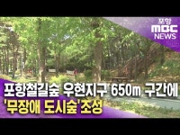 포항철길숲 우현지구 650m 구간에 무장애도시숲 조성