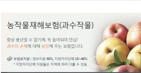 올해 농작물재해보험 상품 판매 들어가
