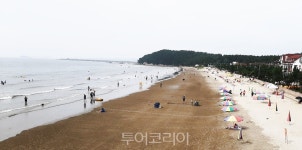 [포토] 수도권엔 물폭탄, 서천 춘장대해수욕장에선 피서 만끽