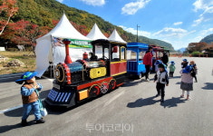 순창 강천산군립공원 가을 성수기 무궤도 열차 운행