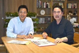 한길룡 국민의힘 파주시을 후보-오세훈 서울시장…파주발전 위해 맞손
