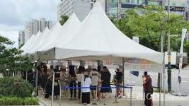[르포] 공급폭탄에 단타도 쭈삣쭈삣…당진 센트레빌 르네블루 2차