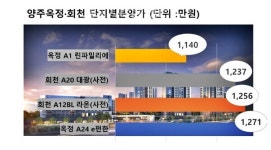 [르포] 양주 옥정·회천 집값 주춤에도 옥정 e편한세상 역대 최고가 분양