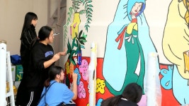 충남예고 학생들 참여 속에 쌍용종합사회복지관 벽화 완성