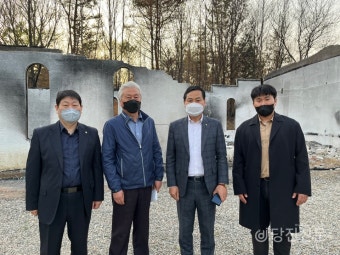 당진감리교회 교육부, 울진 산불피해 현장 찾아 성금 전달
