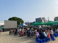 당진시 읍내12통에 열린 골목 영화관 