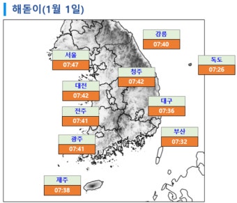 [오늘(1일) 날씨] 새해 첫날 해돋이 7시26분부터...서울 최고 2도