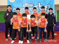 [포토] 56회 중·고종합 탁구 남중부 단체전 입상팀들, 우승 대광중