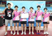 [경기결과] 회장기 학생탁구 여중부 단체전 최종 결과, 우승 문산수억중학교