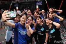 [프로탁구] 포스코에너지, 삼성생명 꺾고 女코리아리그 통합 챔피언!