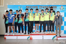 강원대, 남대부 단체 금메달! 제103회 전국체전 탁구경기