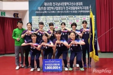 울산대송고, 전국종별탁구선수권도 접수! 여고부 단체 우승