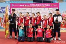 [포토] 서대전초, 회장기 초등탁구 여자단체전 우승