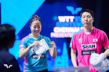 임종훈-신유빈, 올림픽처럼! WTT 탁구 혼복 한일전 승리로 우승 합작!