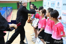 [포토] 세아아카데미, 51회 회장기 전국초등학교탁구대회 여자단체전 우승