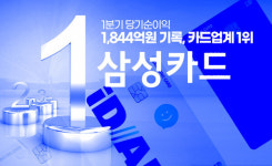 삼성카드, 업계 1위 굳히나… 업황 악화 속 1분기 순이익 선두 유지