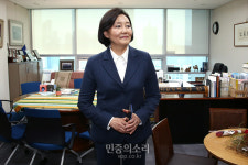 중기부 장관으로 지명된 박영선 의원[포토]