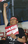 ‘총파업 투쟁’ 구호 외치는 김명환 위원장[포토]