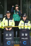 도로공사 점거 농성 톨게이트 노동자의 발언[포토]