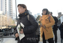 박종철 열사 33주기 추모제 참석한 고 김용균 어머니 김미숙 씨[포토]