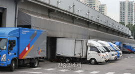 CJ대한통운 영등포지점 운행 중단[포토]