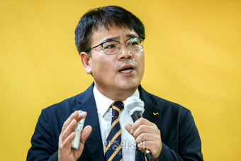 대표 후보 연설하는 김종민[포토]