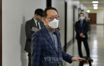 취재진 만나는 김도읍 법사위 국민의힘 간사[포토]