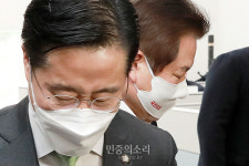 야권 단일화 협상 마친 정양석-이태규[포토]