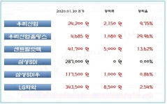 [특징주] 전기차 관련 종목들이 일제히 강세...우리산업홀딩스 상한가