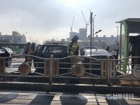 인천 작전시장 앞 공영주차장 차량 화재