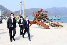 박남춘 시장, 백령공항 예타조사 앞두고 서해3도 방문