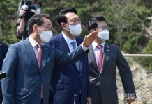 유정복, 윤석열 대통령 당선인 만나 인천공약 이행 당부