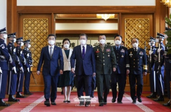 해병대사령관 진급 및 보직 신고