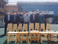 정선군 목공예 동호회 우드·아트, 정성껏 만든 목공예품 고한읍 행정복지센터 기증