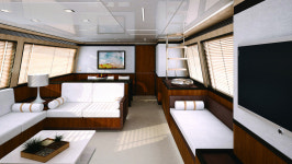 바다 위를 떠다니는 나무별장, 보드와 요트