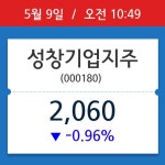 [주가정보] 성창기업지주, 10시 49분 현재가 2,060원…종목동정
