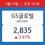 [주가정보] GS글로벌, 10시 56분 현재가 2,835원…종목동정